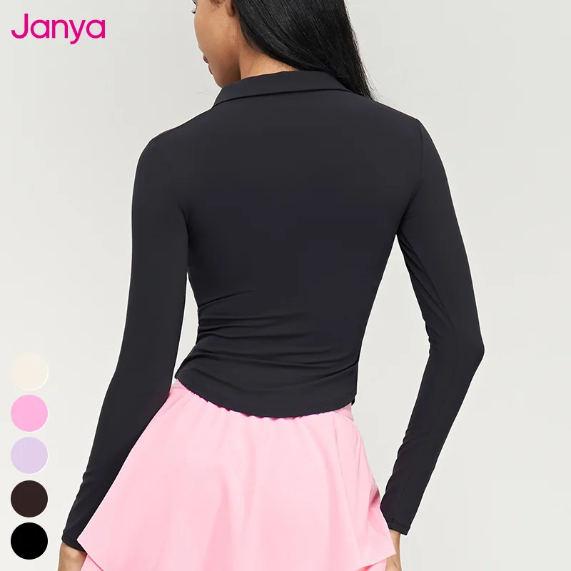 Slim Running Tshirt Workout Clothing Long Sleeve Sports Shirts Stand Up Collar 1/4 Zipper Gym Fitness Top Yoga Shirt For Women