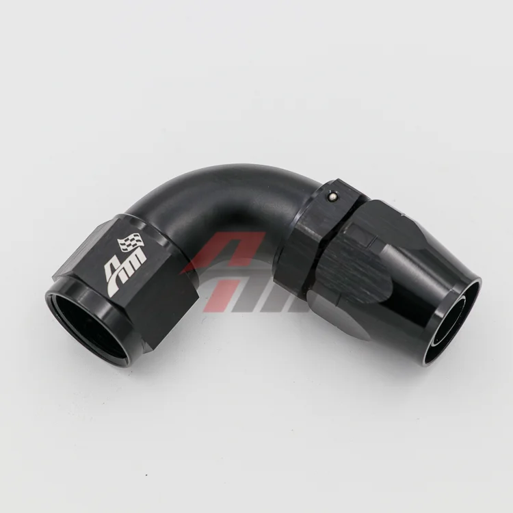Black Swivel  Hose Ends  AN Aluminum hose end 90 degree