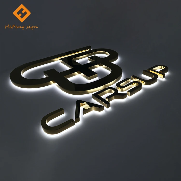 Factory led backlit letters stainless steel letter sign 3d led sign aluminum sign for shop