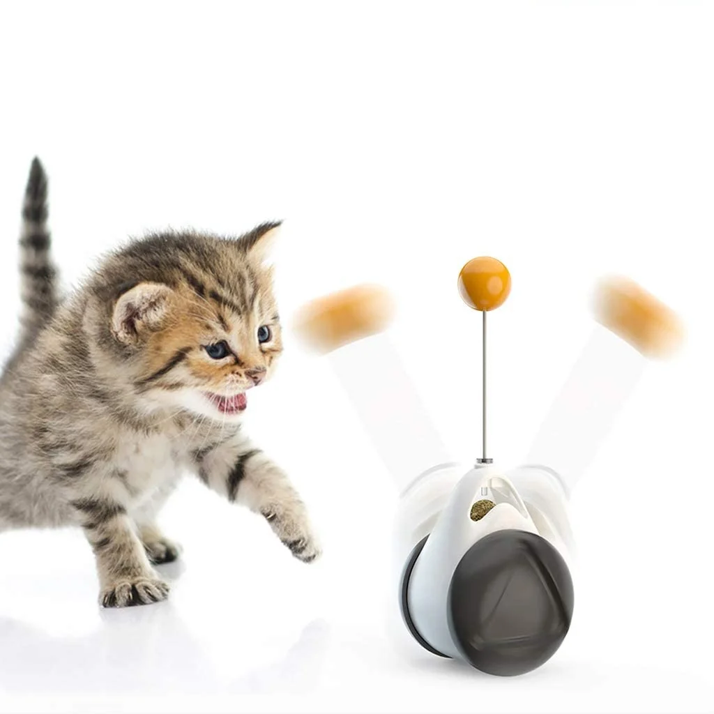 Cat Chasing Tumbler Toys Cat Chase Balanced Interactive Kitten Swing Toy Catnip Ball Toy Stimulate Hunting Instinct