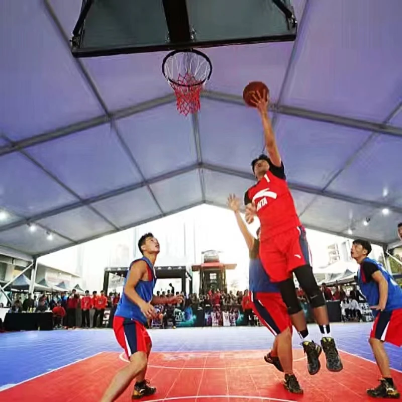 Langrun high quality wholesale heavy duty indoor large sports stadium tent big basketball court tent for tennis court tent