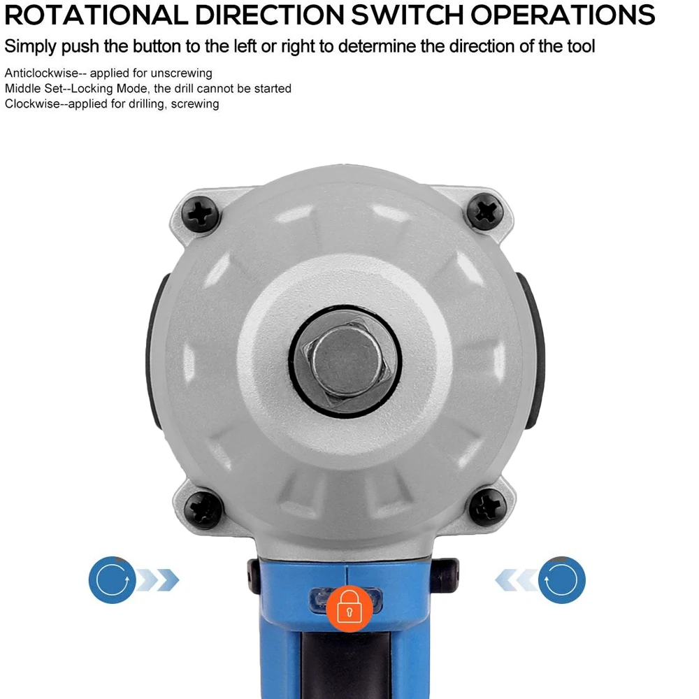 Impact Power Wrench GALAXIA 20V Cordless Brushless 600N.m mode 4-speed variable speed  lithium-lon LED light Impact Wrench