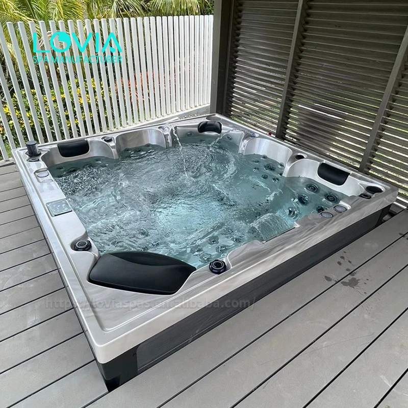 Modern 2m Deluxe Acrylic Freestanding Hot Tub with Whirlpool Massage Jets Includes Drainer-a Luxurious Bathtub Accessory