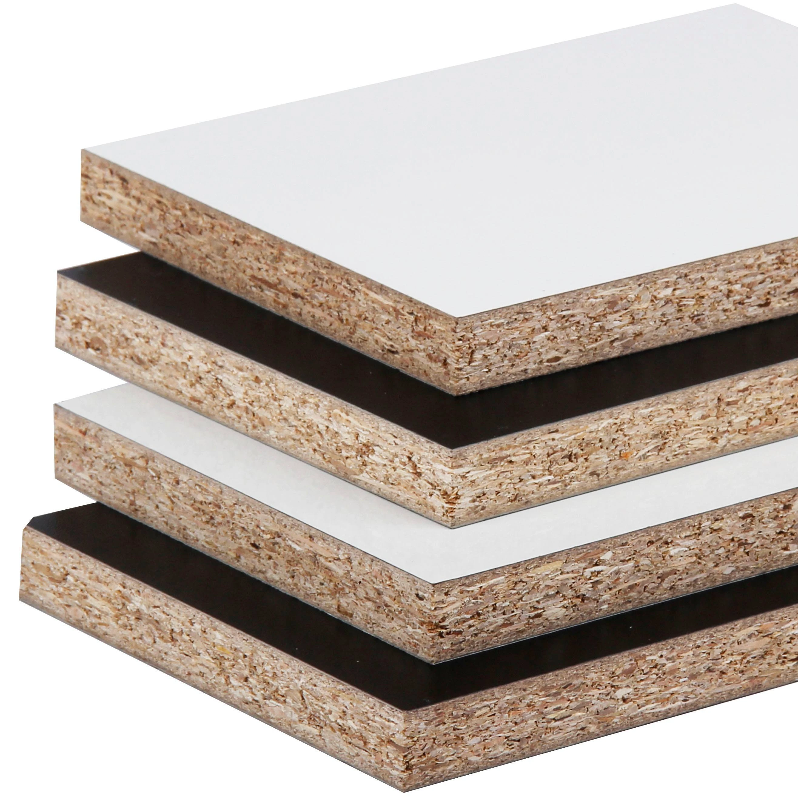 15mm Melamine Particle Board High Gloss Wood Fiber Material Particle Panel E0 E1 Fsc Certification For Interior Wardrobe