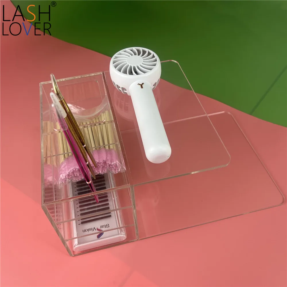 Lash Lover eye extension bed memory foam pillow  acrylic shelf with light and storage tools