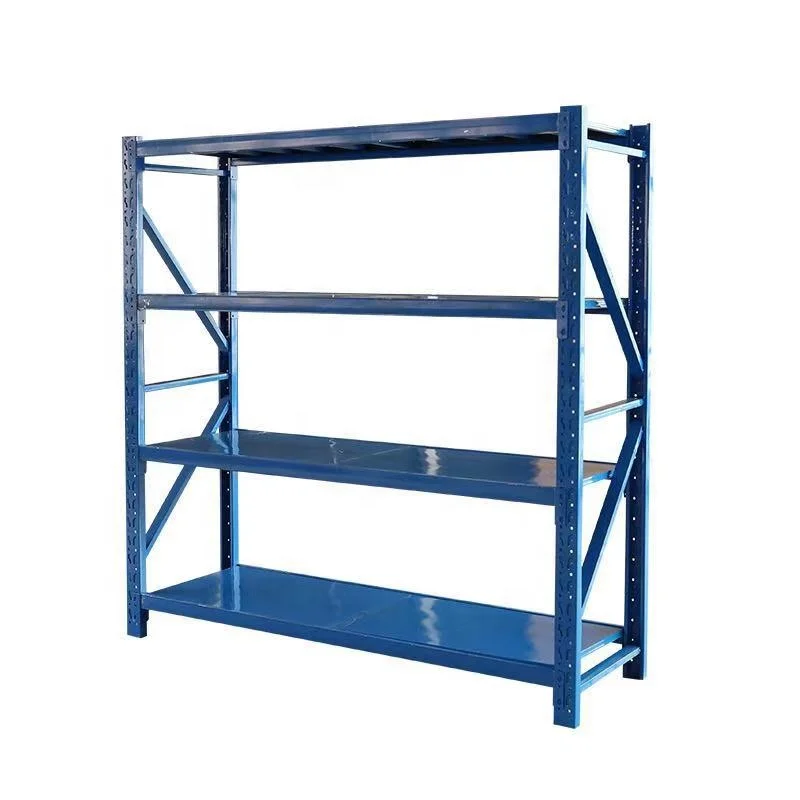 Heavy duty good price rack 4 levels warehouse iron shelf for storage
