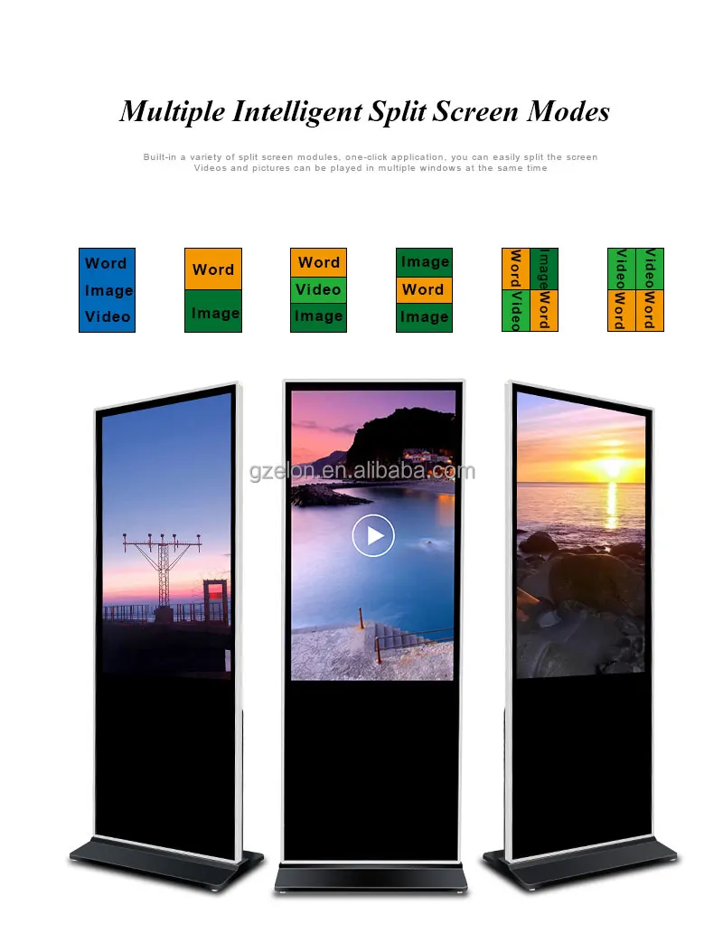 Крытый ЖК-экран 4k 43 50 55 65 lcd рекламный экран плеер цифровые вывески и дисплеи