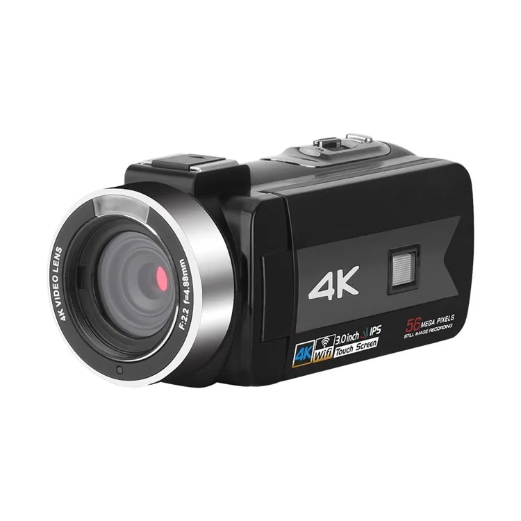 Цифровая видеокамера K1 5 в 1 с Wi-Fi Nightshot 4K, интерполяция 56 МП, сенсорная панель 3 дюйма, микрофон для кастинга, красный/синий/серый цвет
