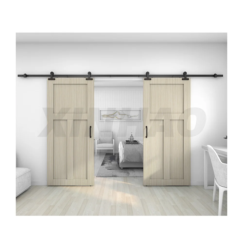 6FT Sliding Barn Door Hardware Track Kit with Floor Guide and  Door Stopper factory supply