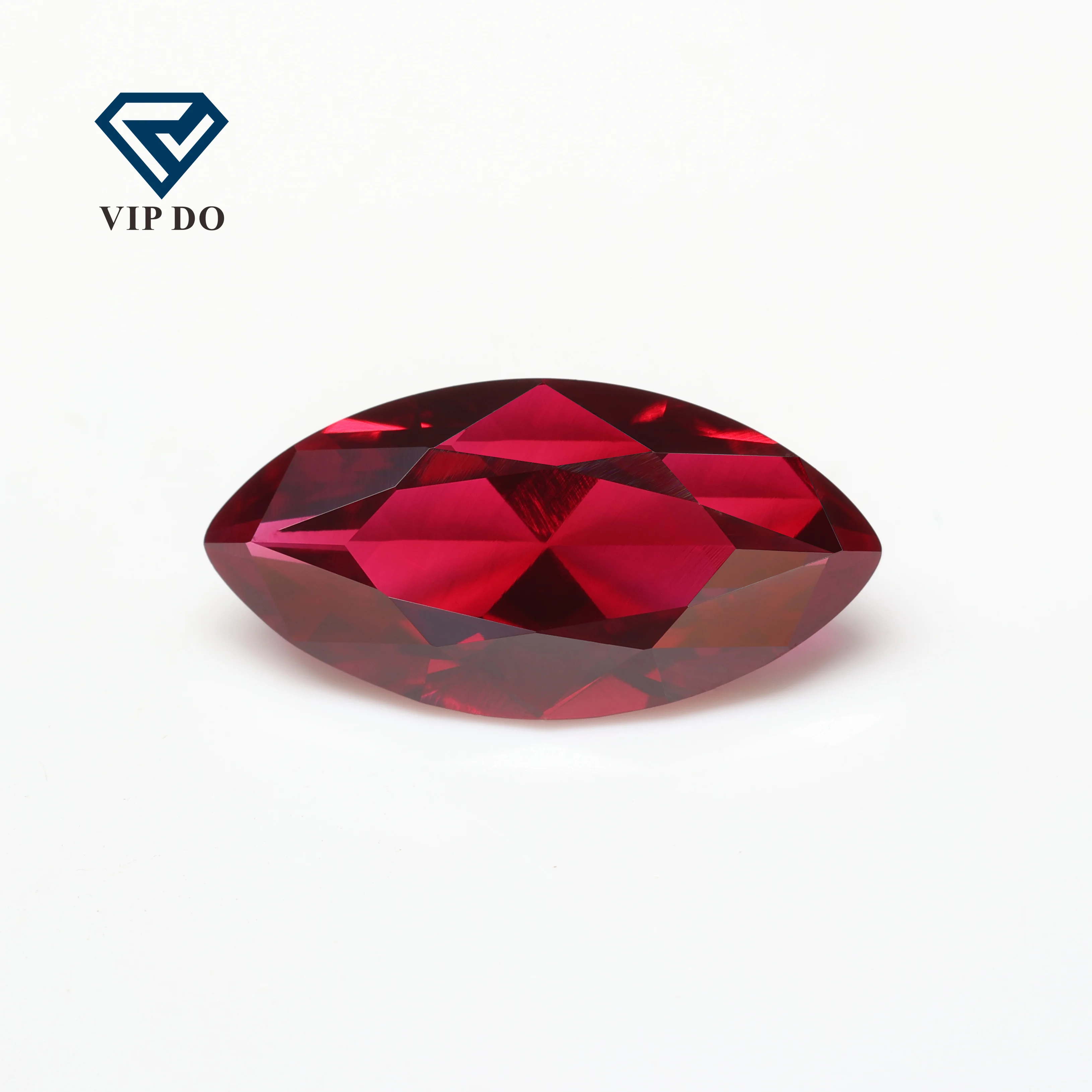 High quality faceted cut marquise cut 8# dark red corundum loose gemstone synthetic corundum 8# ruby red sapphire gemstones