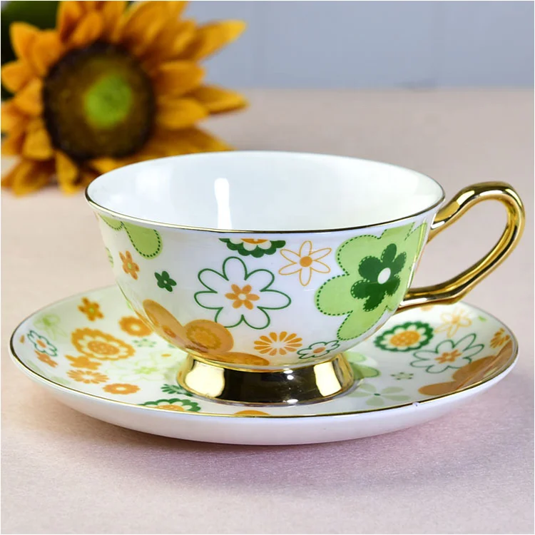 Whole Set Tea Cups and Saucers Cappuccino Cups Coffee Cups White Teacup Set