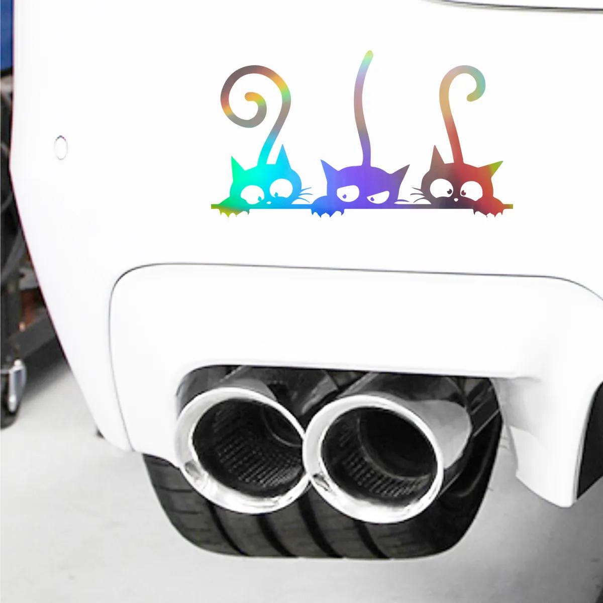 Lovely Pet Three Cats Kitten Decal Vinyl Car Truck Bumper Window Laser Sticker Gift Die Cut Decals Laptop Window Glass