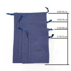 Eco-Friendly Custom Logo Cotton Linen Drawstring Dust Bag For Gift Organic Natural Cotton Packing Pouch