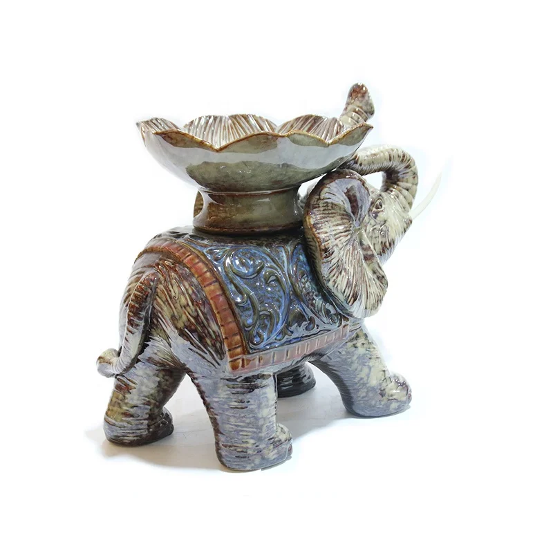 OEM Hot Sale Elephant Statues Figurine Shape Candy Ceramic Fruit Plate