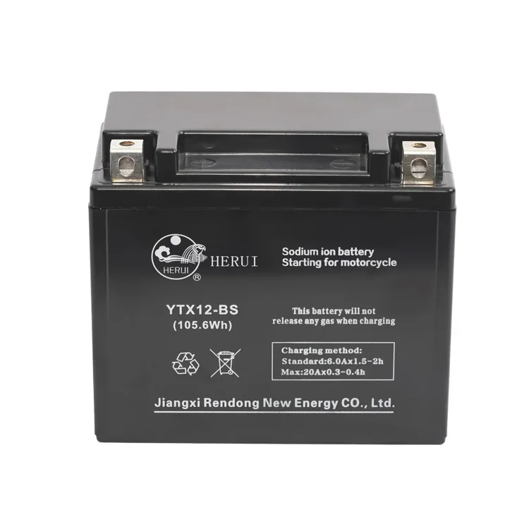 Натриевый ионный аккумулятор для мотоцикла 12 В 8ah 12ah 105.6Wh 480CA accu YTX12-BS для снегохода UTV