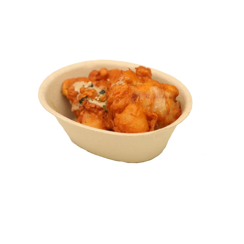 Good Quality Ecofriendly Compostable Disposable Dishes Disposable Bamboo Fiber Bowls For Food
