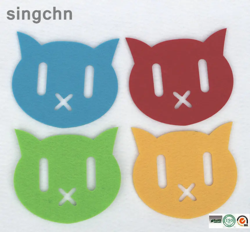 2024 Factory supply felt wool or polyester material felt placemat and drink coaster with different shape