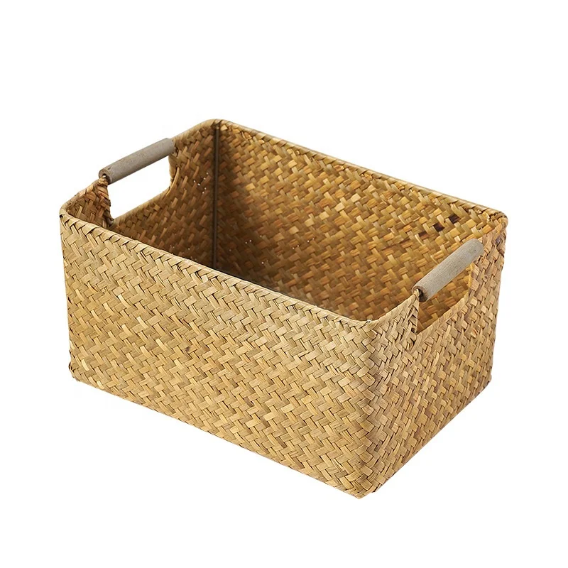2022 Modern simple rectangular wicker household creative basket clothing store counter Nordic basket