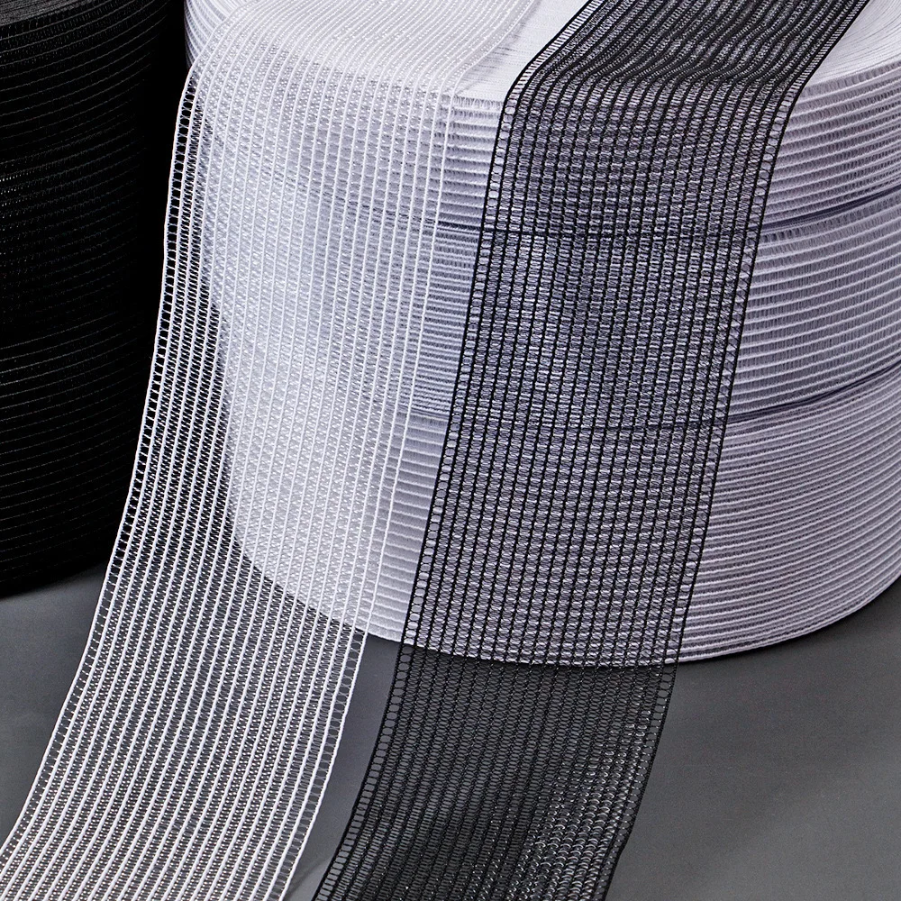 New Fish Wire Breathable belts webbing strap Elastic Band Black Thin Shoe Hat Kneepads Binding For Garment