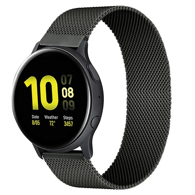 20 мм 22 магнитный ремешок для Samsung Active 2 40/44 Gear S3 браслет Huawei GT2 Galaxy watch 3/4 классический 45/42