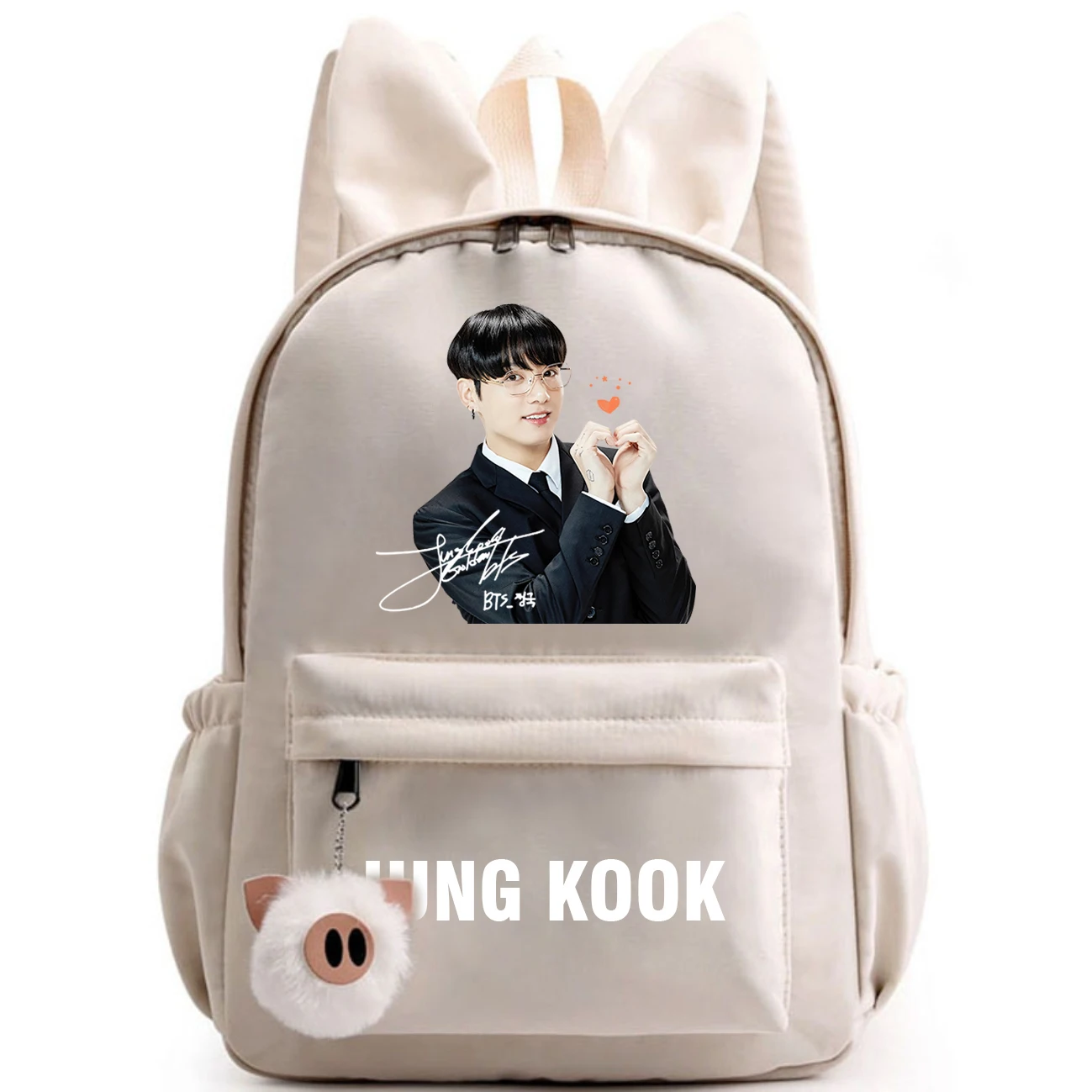 Wholesale Customised JK Travel Large Capacity Hairball+Rabbit Ears Shoulder Schoolbag Girls Students Children