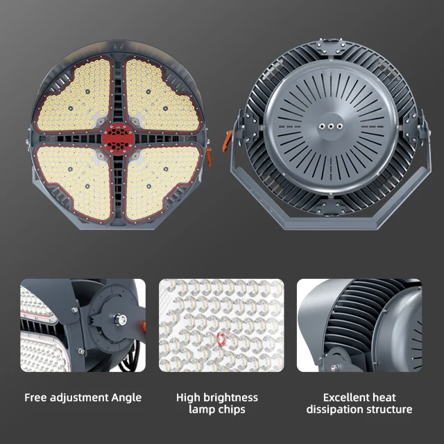 Black Aluminum Shell 800W 1000W Night Outdoor Light Flood Lamp LED White Stage Lights