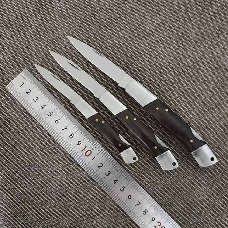 Gentleman Pocket Knives with Ebony Wood Handle in Series Sizes for Outdoor, Camping, EDC and Daily Use