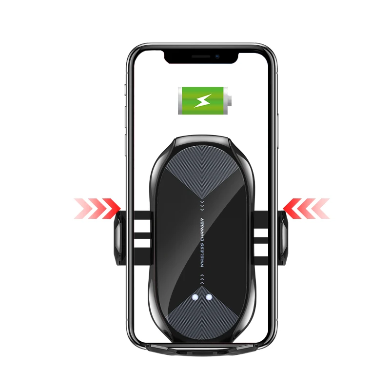 Car phone holder 2023 clamping car phone holder wireless charger car registration and insurance holder