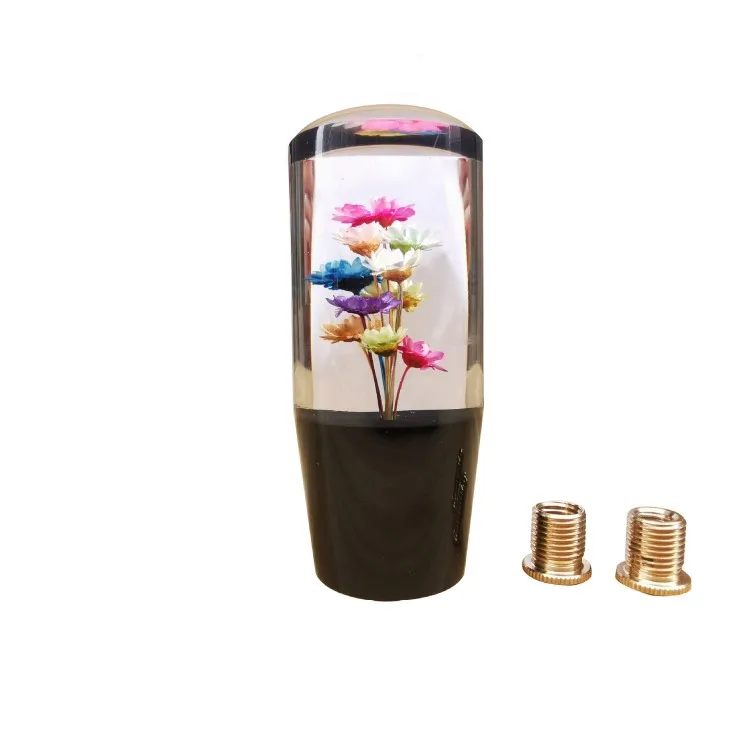 Universal 10cm crystal flower shift knob