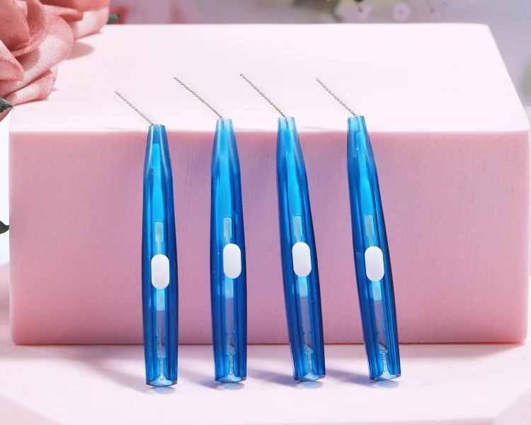 New design High quality flexible wire oral soft brush  interdental brush toothpick