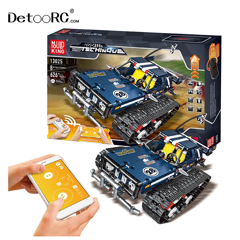 Detoo DIY STEM Toys Robot Car toys remote APP programing RC control Engineering Car Mini Tank Toys for kids