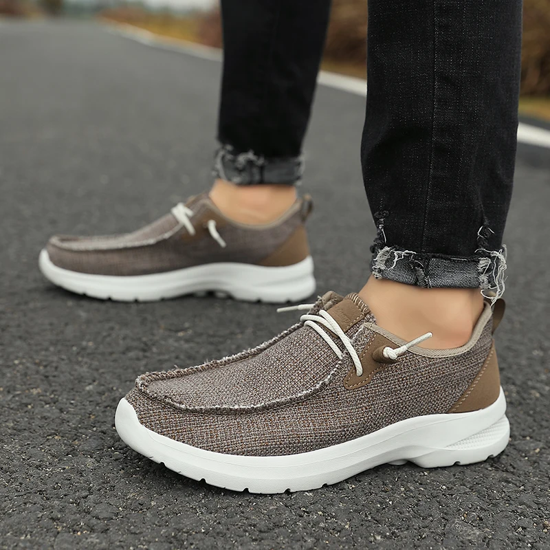 Vintage Flats Casual Vulcanized Canvas Shoes Breathable Fashion Flat Tenis Moccasins woman solid slip on boat shoes for women