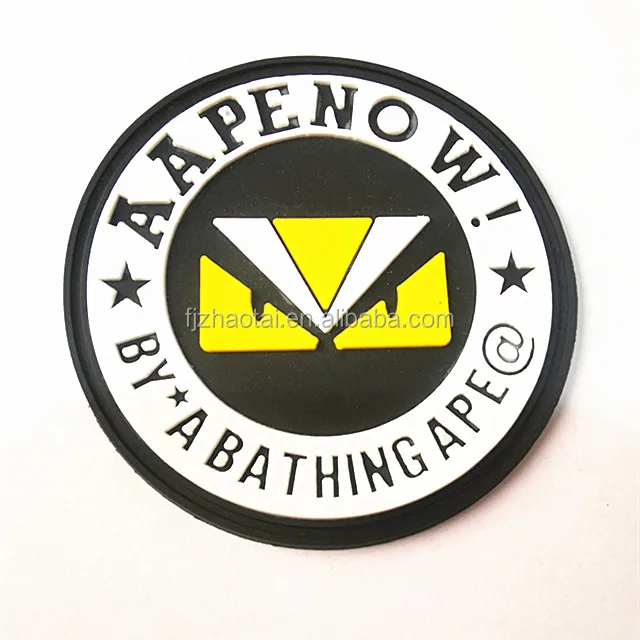 Sew On Custom Made Embossed 3d Silicone Patch Soft Pvc Clear Transparent Wholesale Design Rubber Labels For Clothing Hat