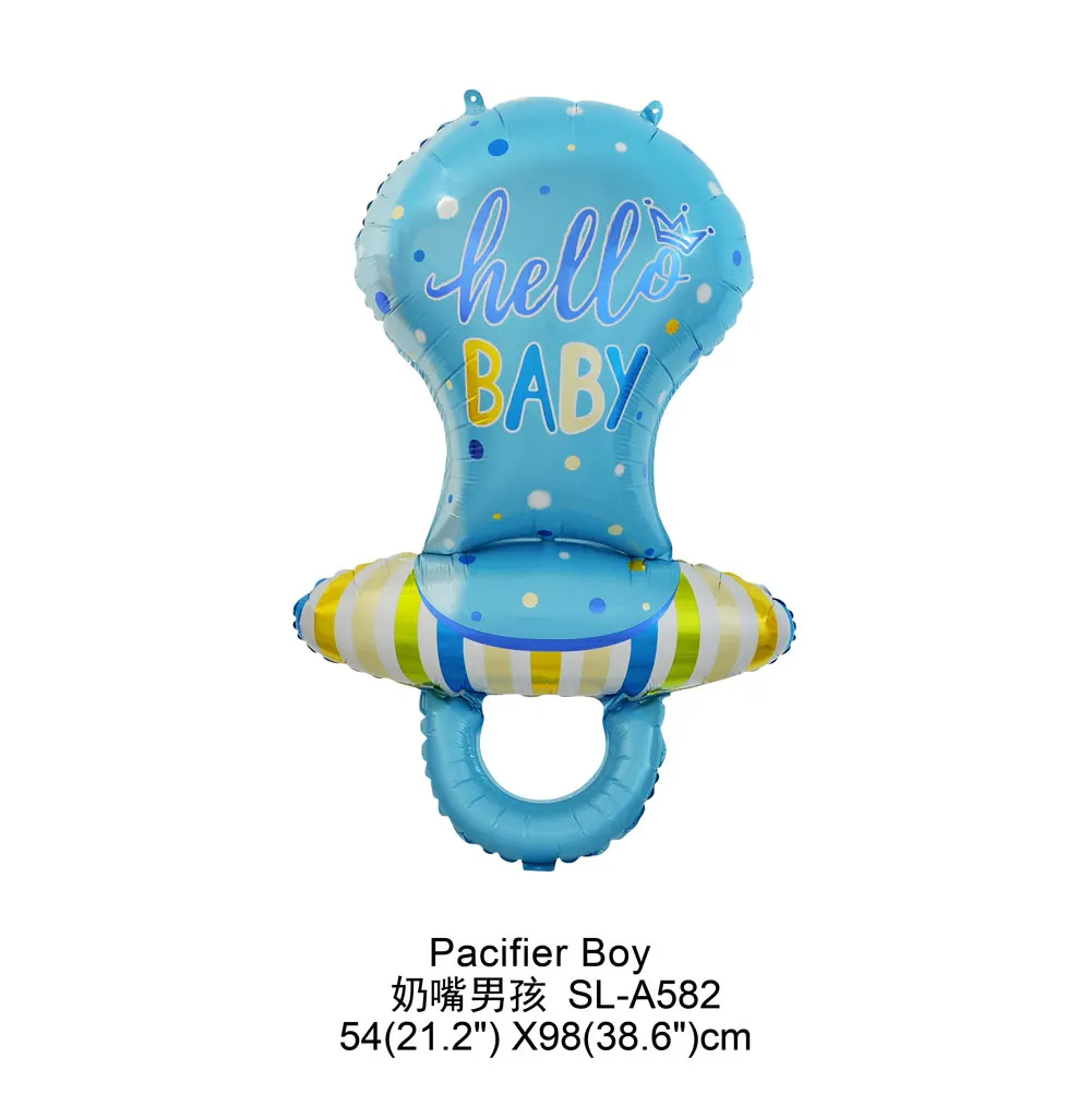 Wholesale Hot Sale Pacifier Helium Foil Balloons for baby shower party decoration