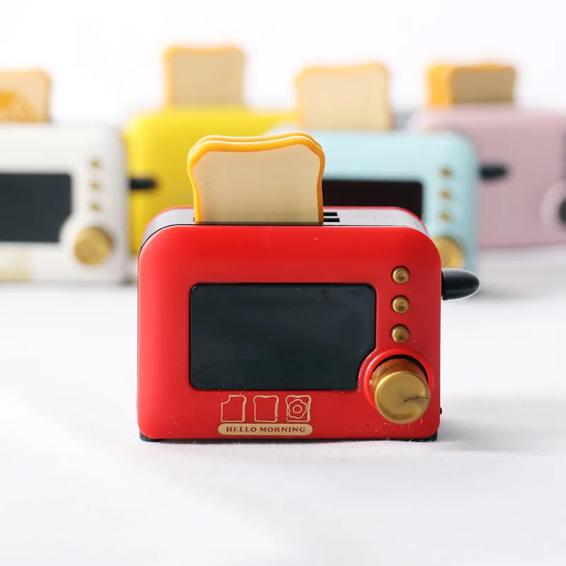 Dollhouse Accessories Miniature Bread Machine Kitchen Scene Simulation Mini Toaster Bread Maker