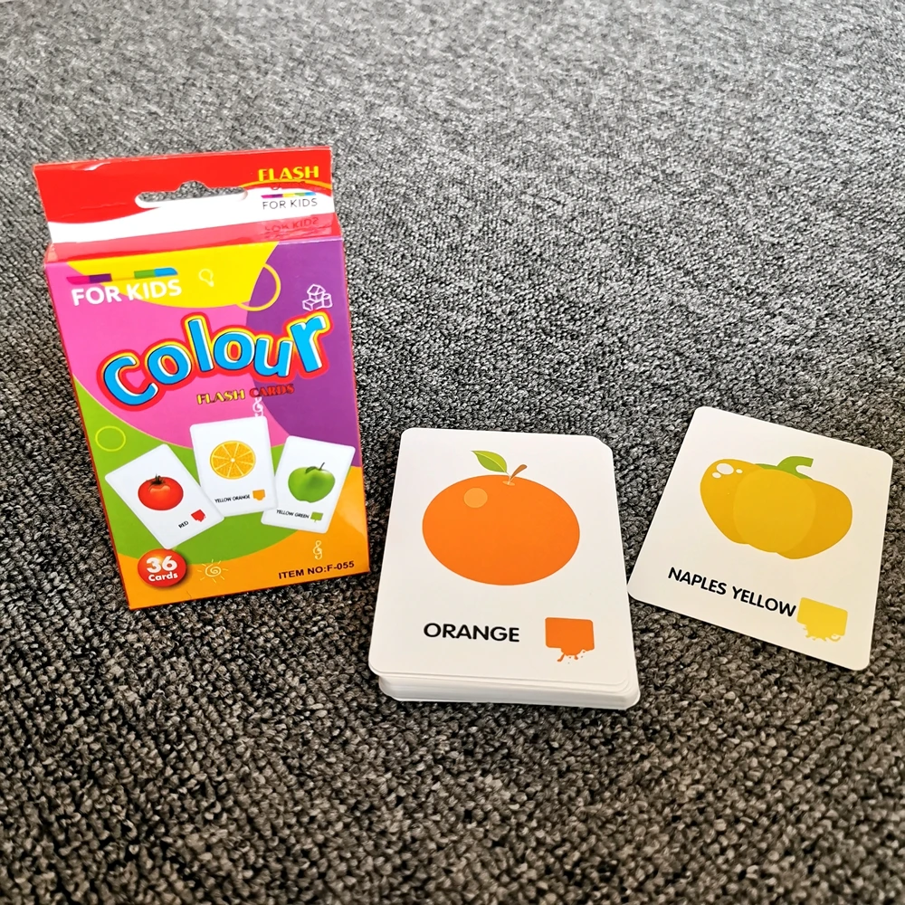 Wholesale ready to ship custom educational kids flash card printing