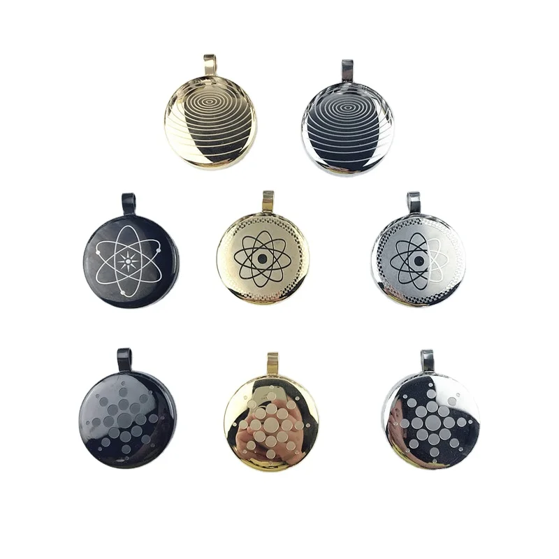 Wollet Classic Three-color Thread Quantum Satellite Gold Negative Ion Energy Pendant
