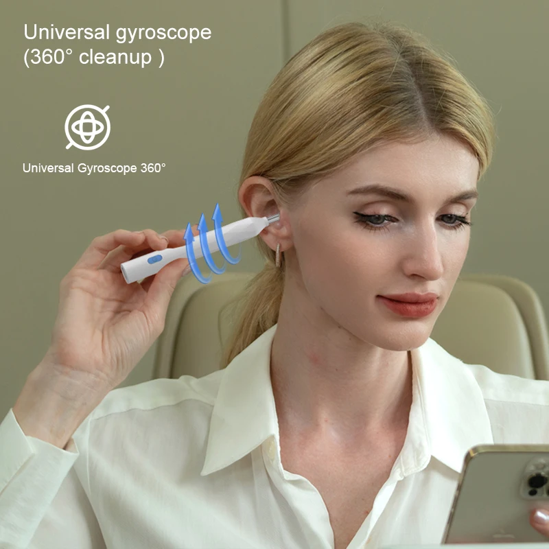 Earwax Removal Tool JesHome P3 Ear Wax Remover Electric Wireless Visual Ear Scope Cleaner Camera Hand Target