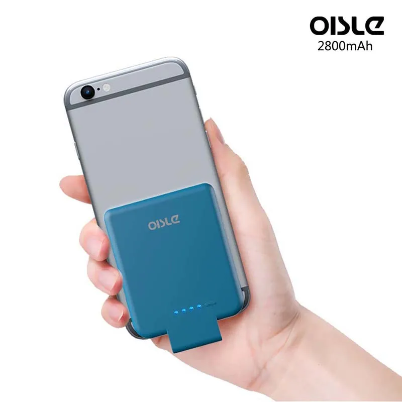 OISLE Custom External Phone Charger Ultra Thin Battery Bank Smart Battery Case