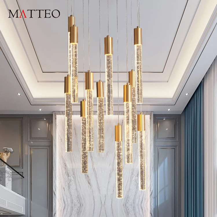 Высококлассная Современная хрустальная линейная люстра большие торговые центры отелей роскошное внутреннее освещение виллы 3000K подвесная установка