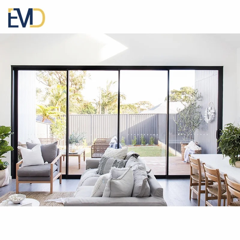 Modern design popular style custom villa balcony double glazed aluminium sliding door