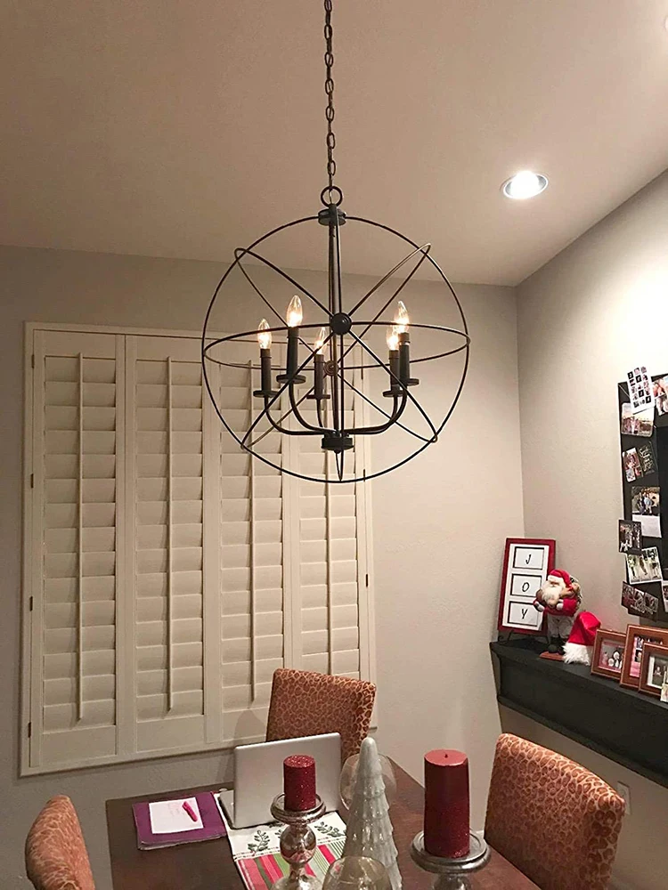 Industrial Metal Wire Cage Pendant Light Nordic Loft Decorative Lamp