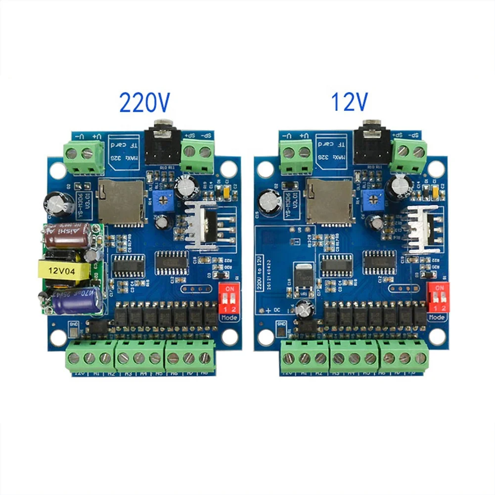 Taidacent 8 Press-Button Control Activated MP3 Music Player Controller Voice Broadcast Multi Trigger Mode Playback Controller
