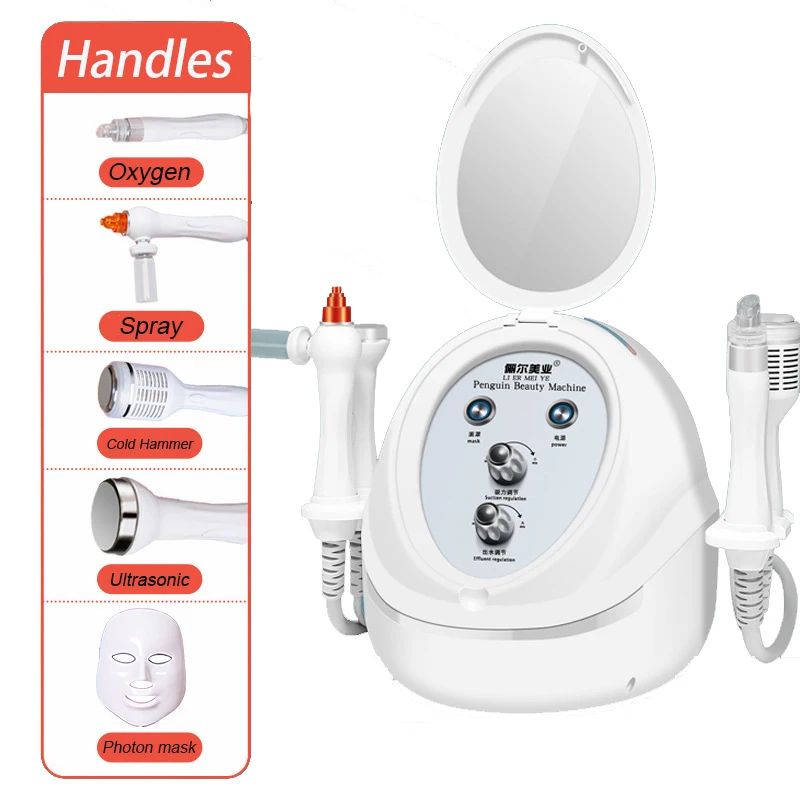 Mini 5 in 1 fat burning Ultrasonic RF facial machine 2023 with LED mask