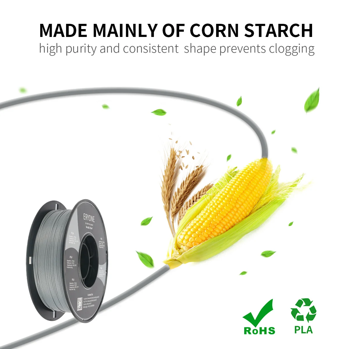 Eryone Wholesale metal steel Pla 3d Filament 3d Printer Filament 1.75mm 1kg For 3d Printer