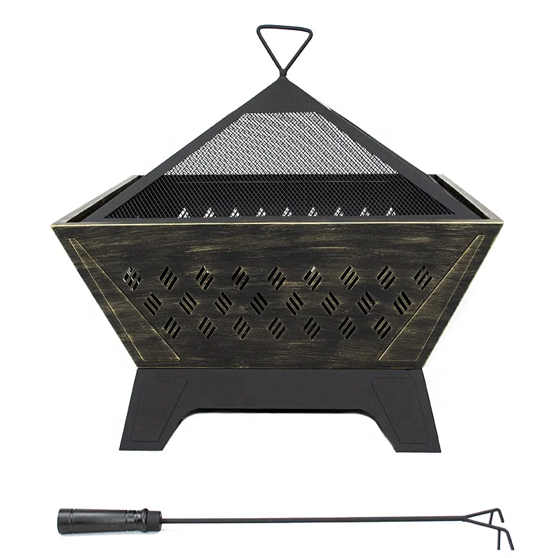 Big size deep outdoor wood burning Fire Pit for Outside Barbecue And Warming outdoor bbq