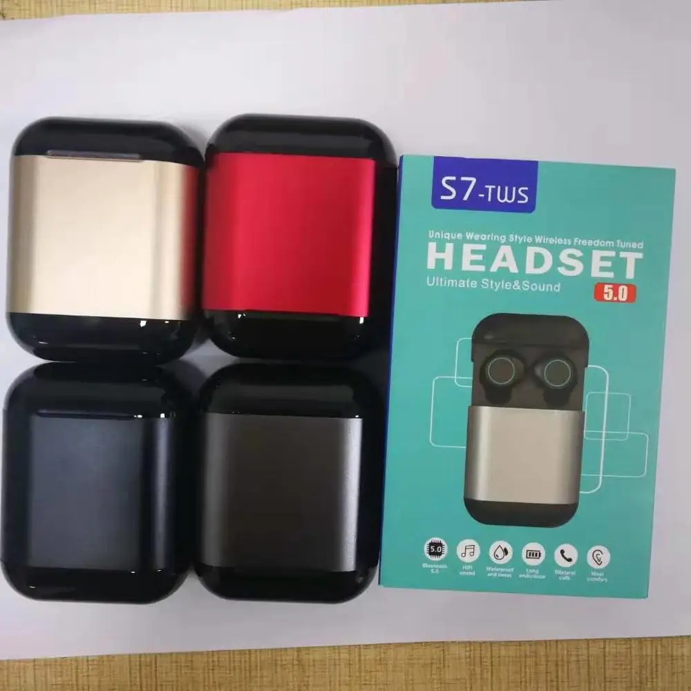 S7 New Products Hot sale Earphone V5 TWS+BASE wireless  headphone, Wireless BT 4.2 blue tooth Headset