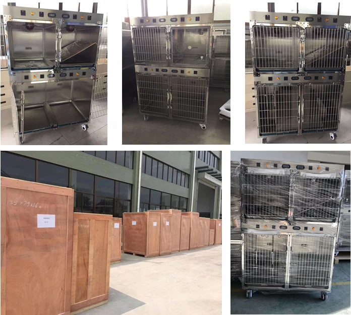 
Pet cage with temperature control version of warm lamp power supply oxygen chamber 