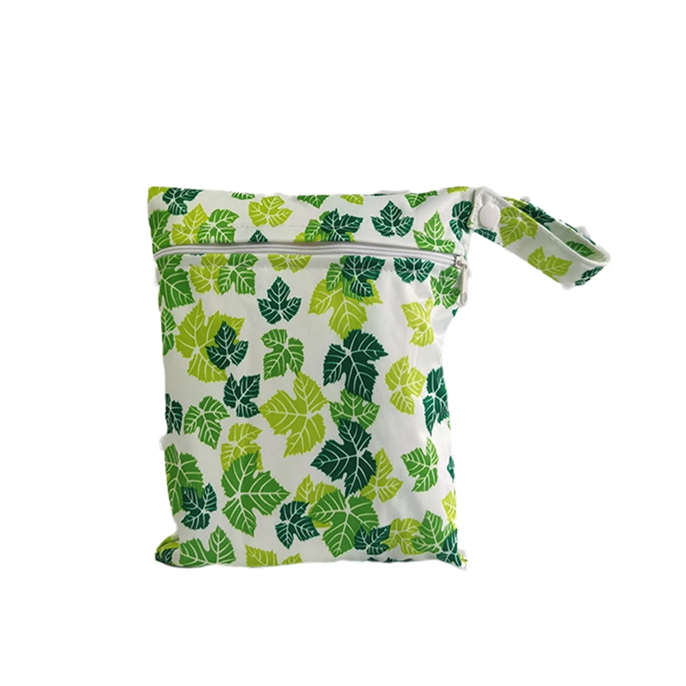 Влажная сухая сумка для подгузников, многоразовая водонепроницаемая сумка для подгузников, оптовая продажа, карманные тканевые сумки с ручками для детских подгузников