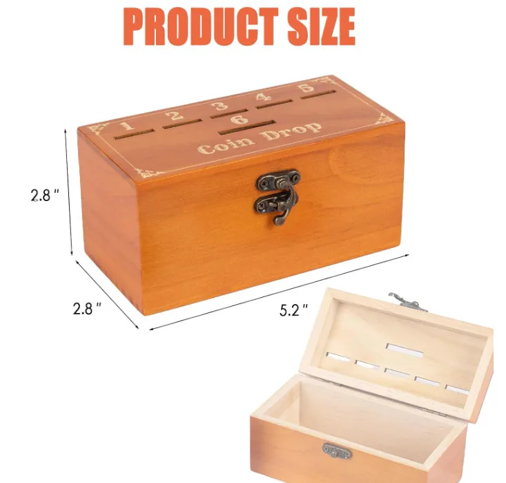 Factory Wholesale Family kids children Wooden Penny Game Penny Coin Game Contains 50 Coins Wooden Game Box